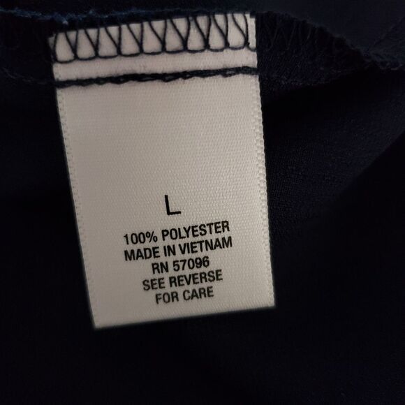 Roz & Ali Large Floral Lace Navy Blue Bell Sleeve Top NWT - Picture 10 of 10